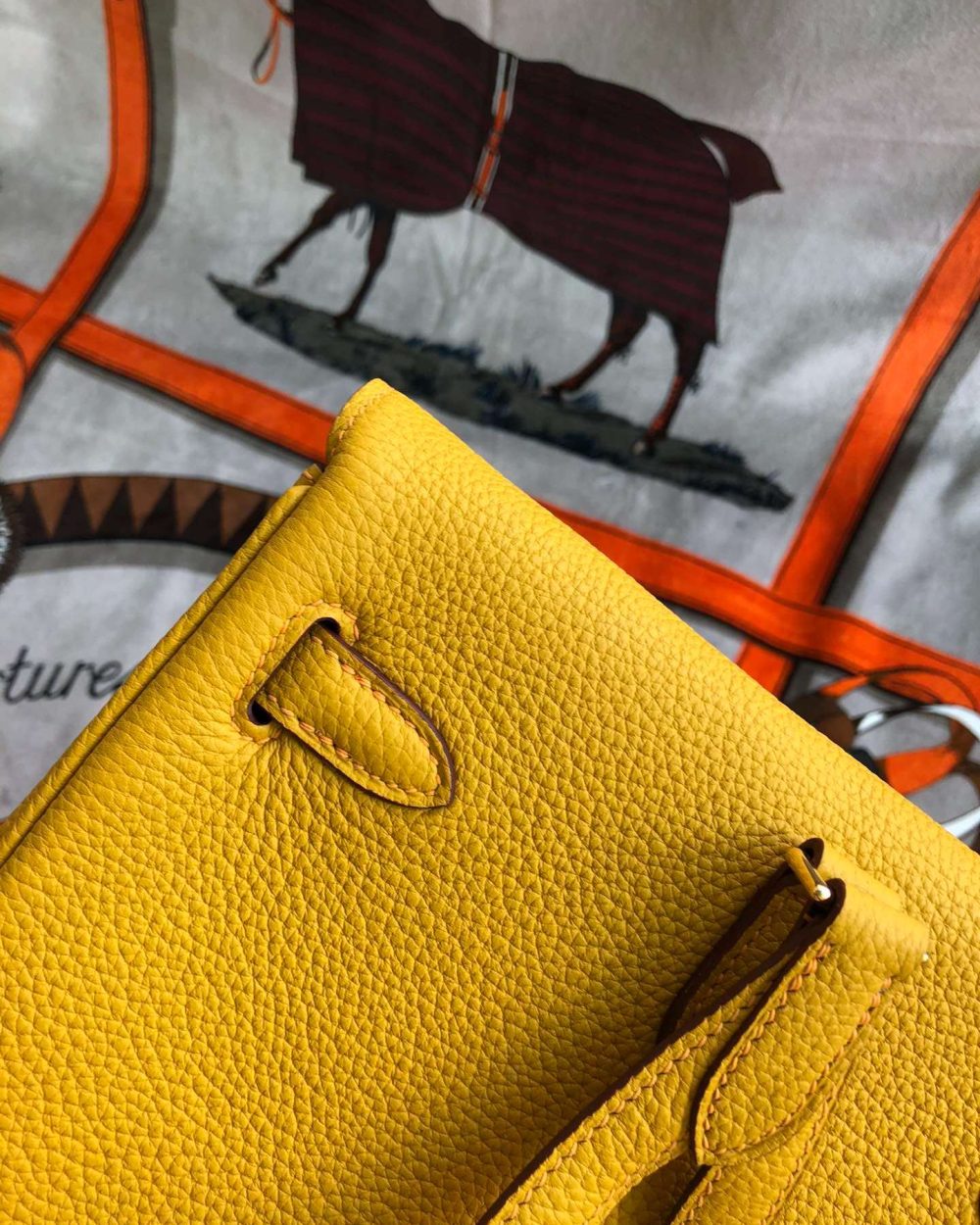 1:1 Replica Kelly Danse II Bag Swift Yellow/Black/Brown/White/Orange For Women 22cm / 8.7in