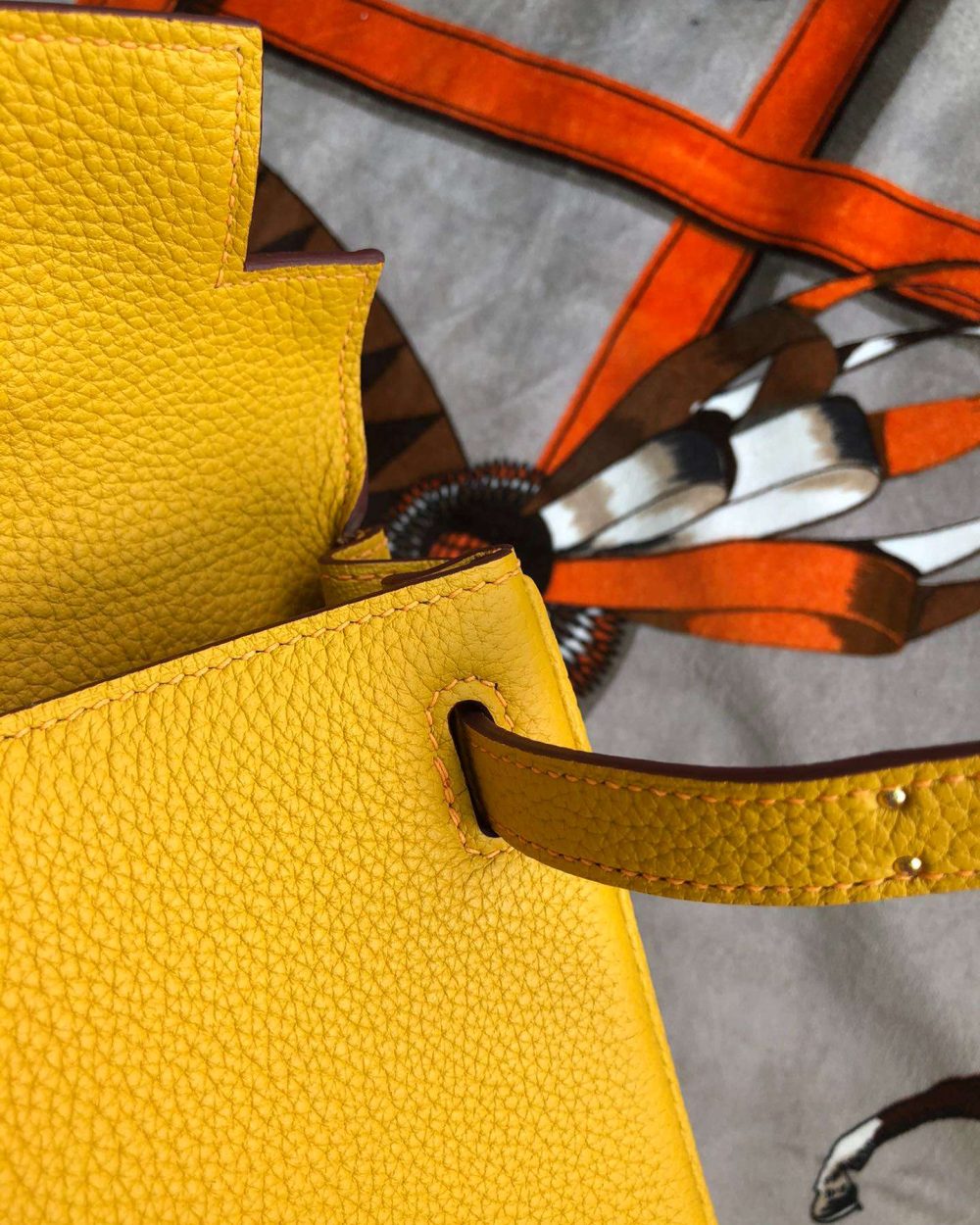 1:1 Replica Kelly Danse II Bag Swift Yellow/Black/Brown/White/Orange For Women 22cm / 8.7in