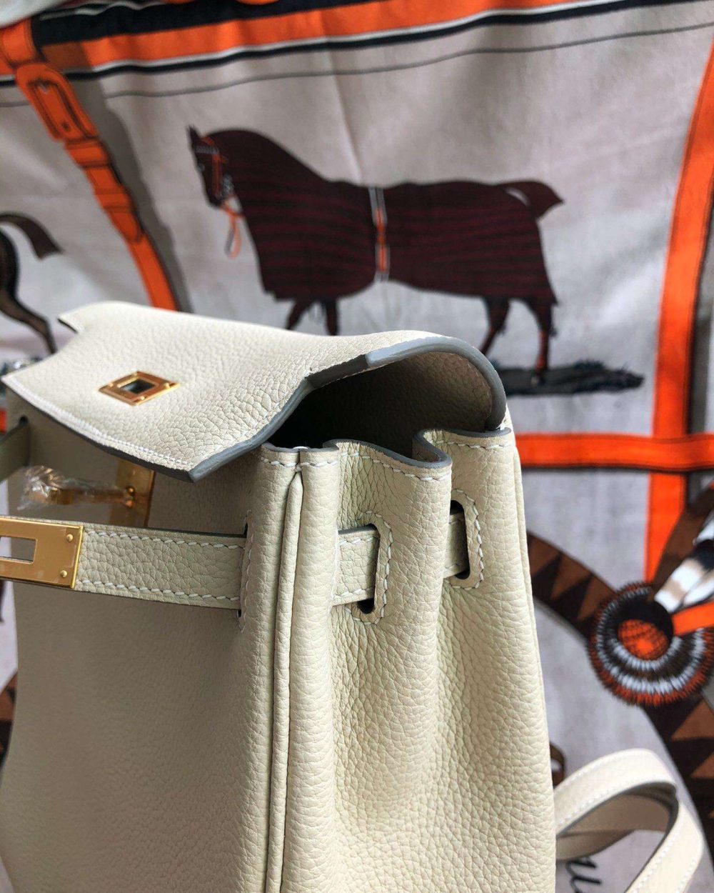 1:1 Replica Kelly Danse II Bag Swift Yellow/Black/Brown/White/Orange For Women 22cm / 8.7in