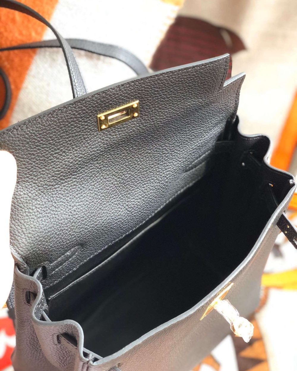 1:1 Replica Kelly Danse II Bag Swift Yellow/Black/Brown/White/Orange For Women 22cm / 8.7in