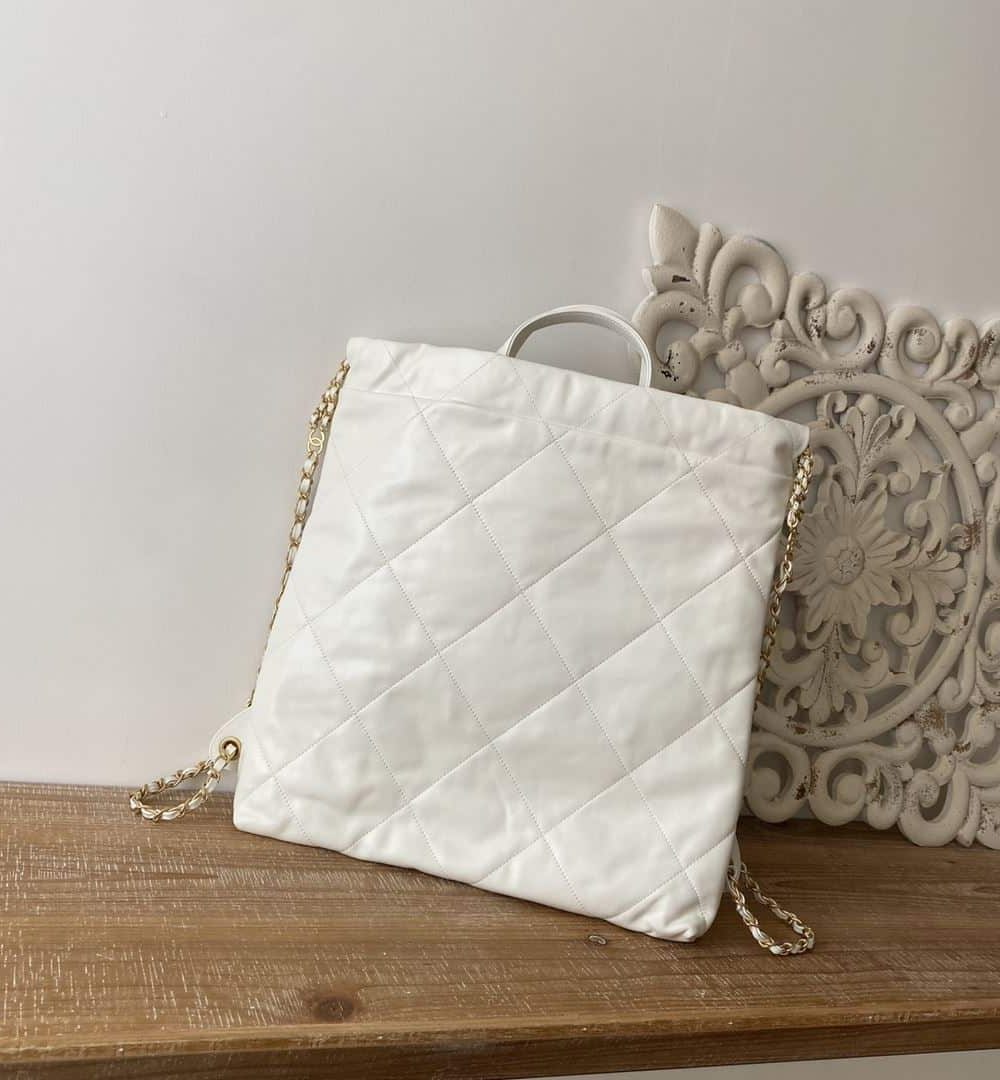 [REP 1:1] Large 22 Backpack Black/White For Women 19.9in / 51cm AS3313