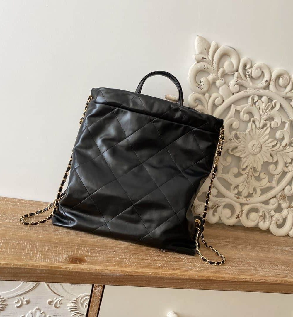 [REP 1:1] Large 22 Backpack Black/White For Women 19.9in / 51cm AS3313