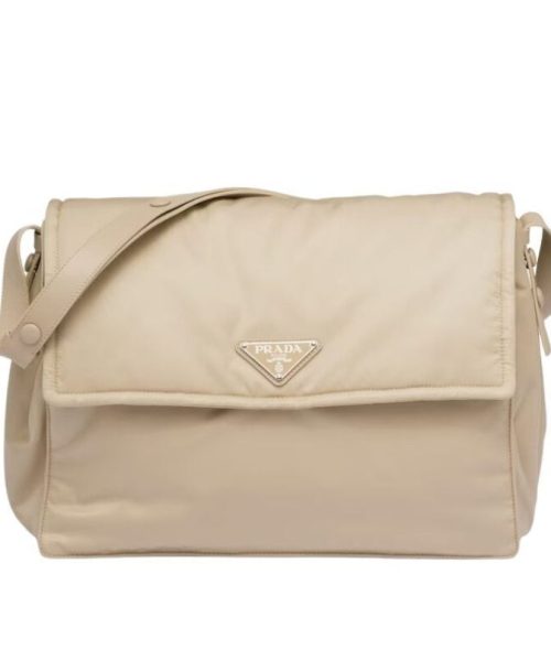 Large Padded Shoulder Bag In Beige For Women 14.1in/ 36cm 1BD256_RDLN_F0F24_V_OOO
