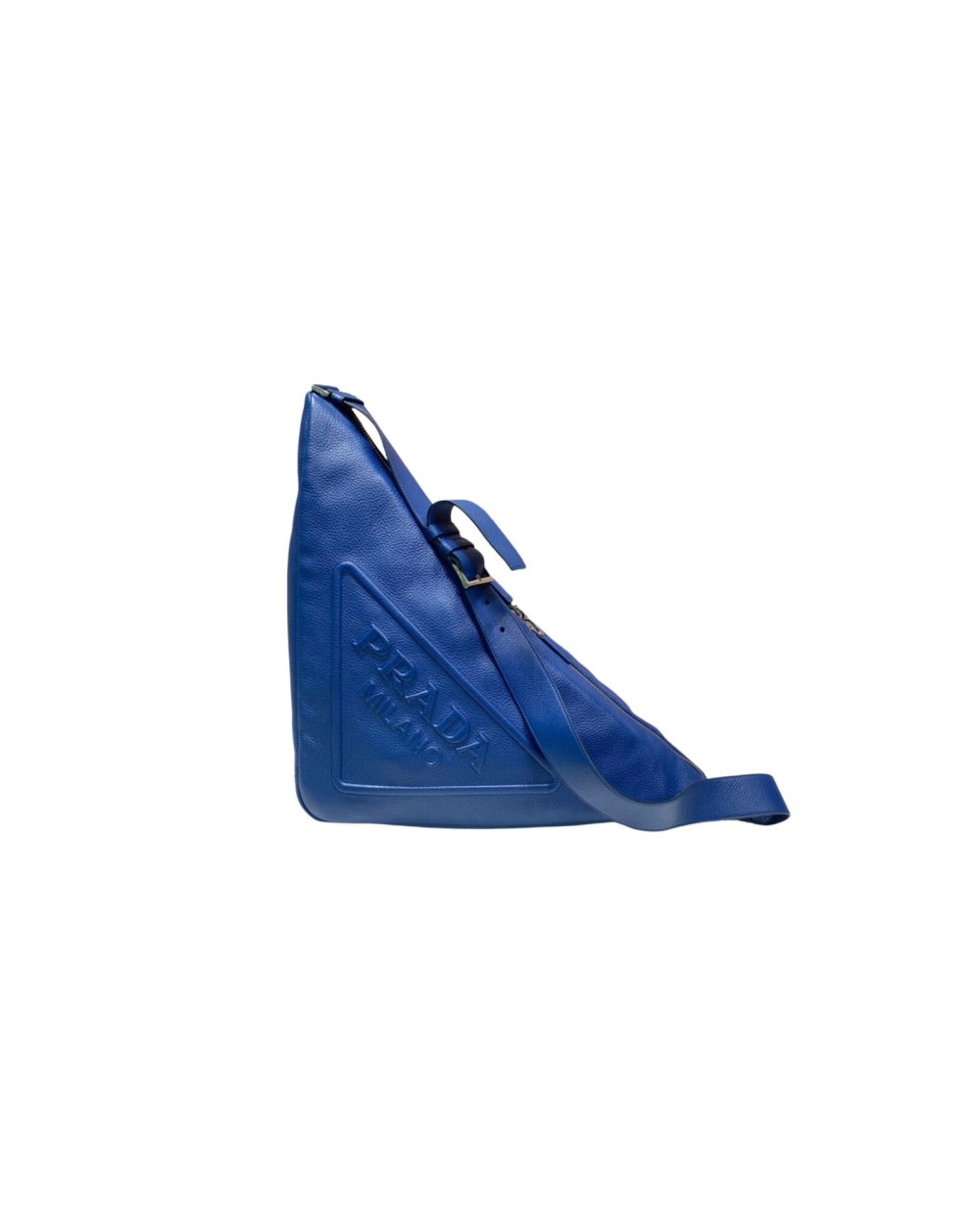 Large Prada Triangle Bag In Blue For Men 22.8in/ 58cm
