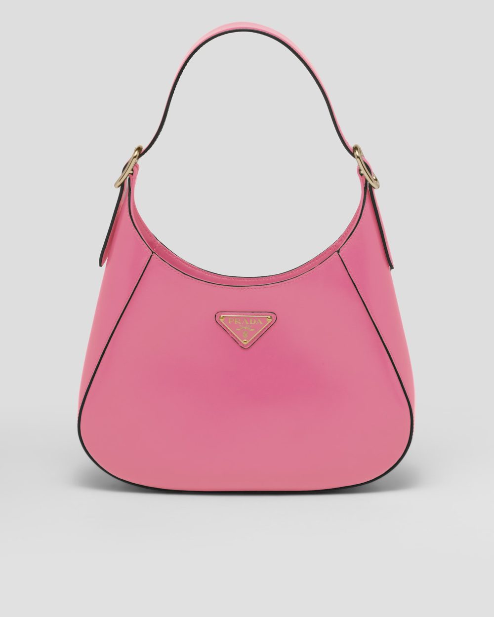 Leather Shoulder Bag Pink For Women 1BC179_2A3A_F0ZCL_V_OOO 10in/26cm