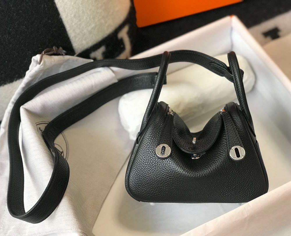 1:1 Replica Lindy Mini Black/Dark Green For Women 19cm / 7.4in