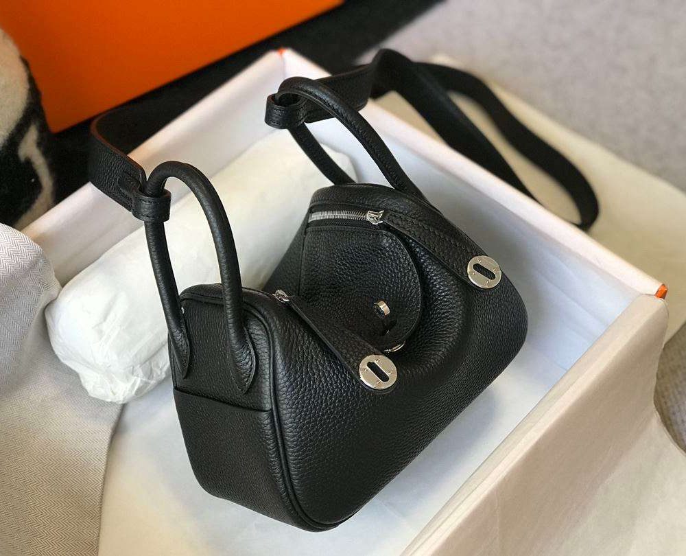 1:1 Replica Lindy Mini Black/Dark Green For Women 19cm / 7.4in