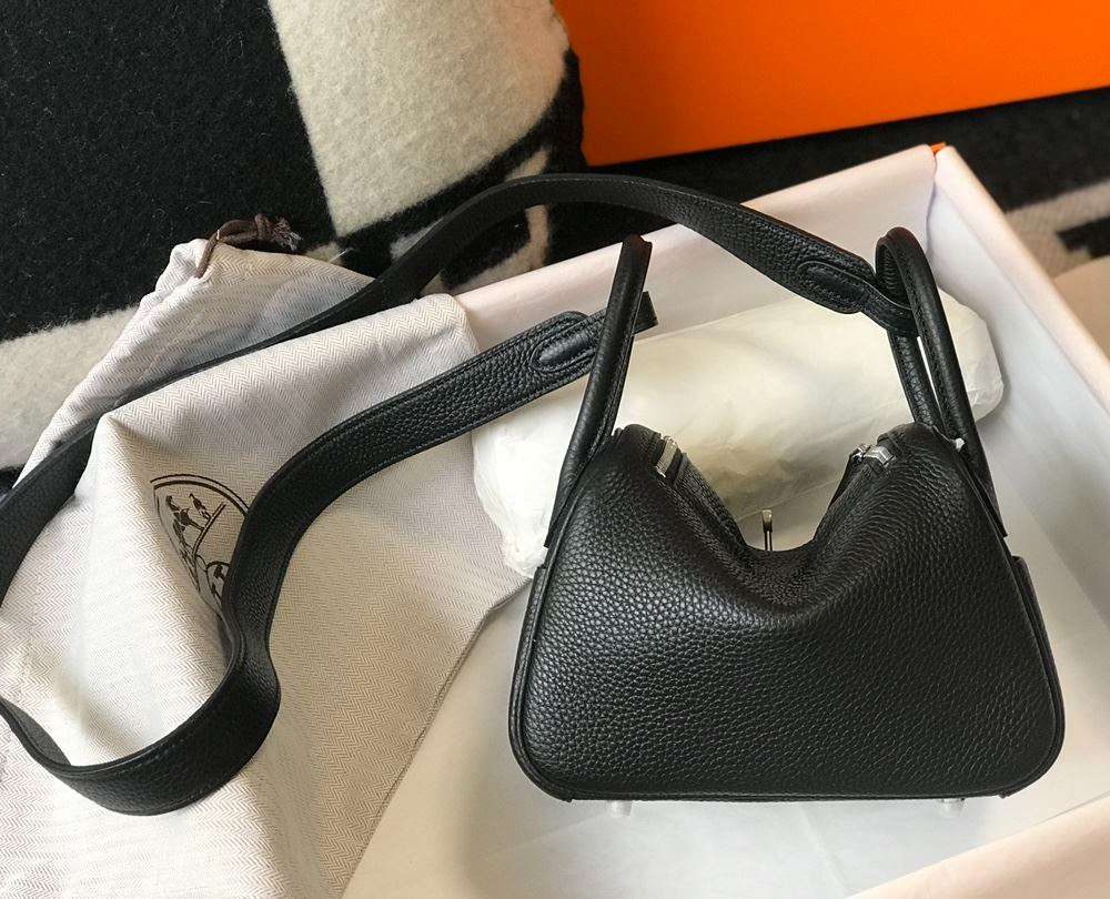 1:1 Replica Lindy Mini Black/Dark Green For Women 19cm / 7.4in