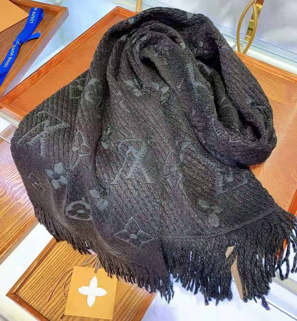 Logomania Scarf Dark Blue For Women 