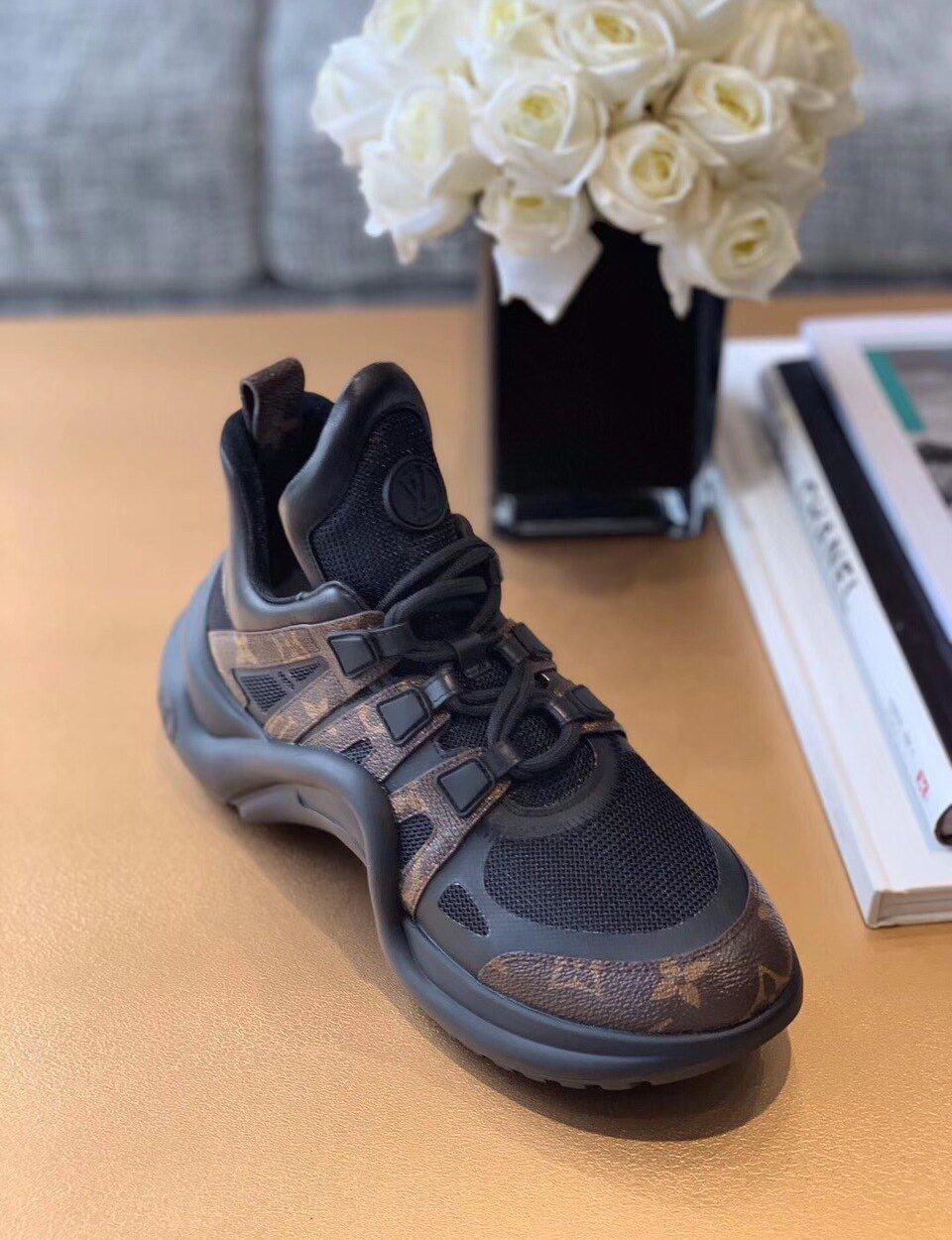 Louis Vuitton Archlight Sneakers Calfskin Leather Fall/Winter 2019 Collection 1A589P Black/Brown