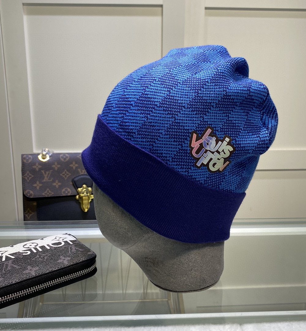 Louis Vuitton Beanie In Blue LV Headwear