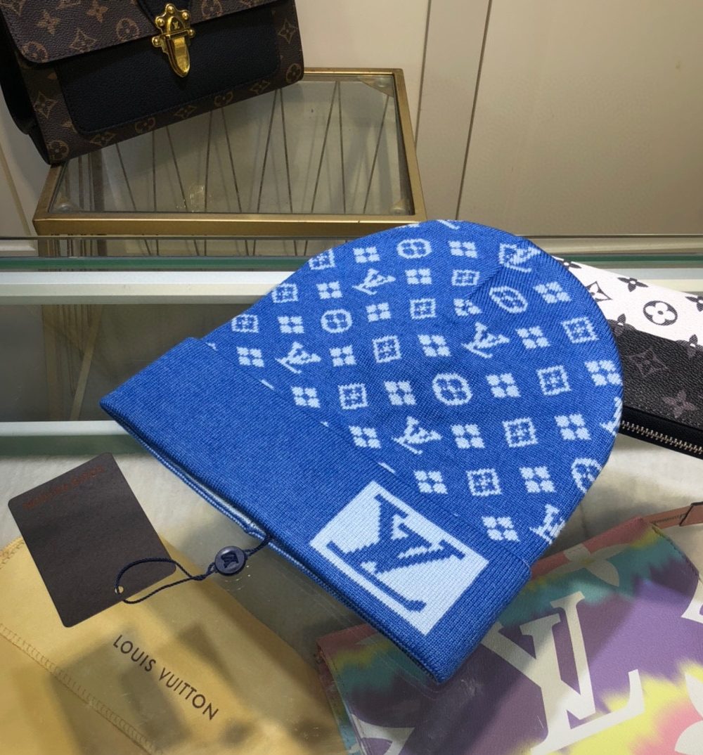 Louis Vuitton Beanie In Blue LV Headwear