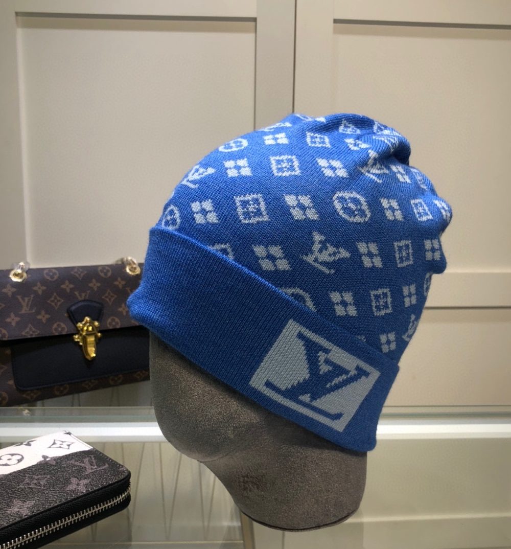 Louis Vuitton Beanie In Blue LV Headwear