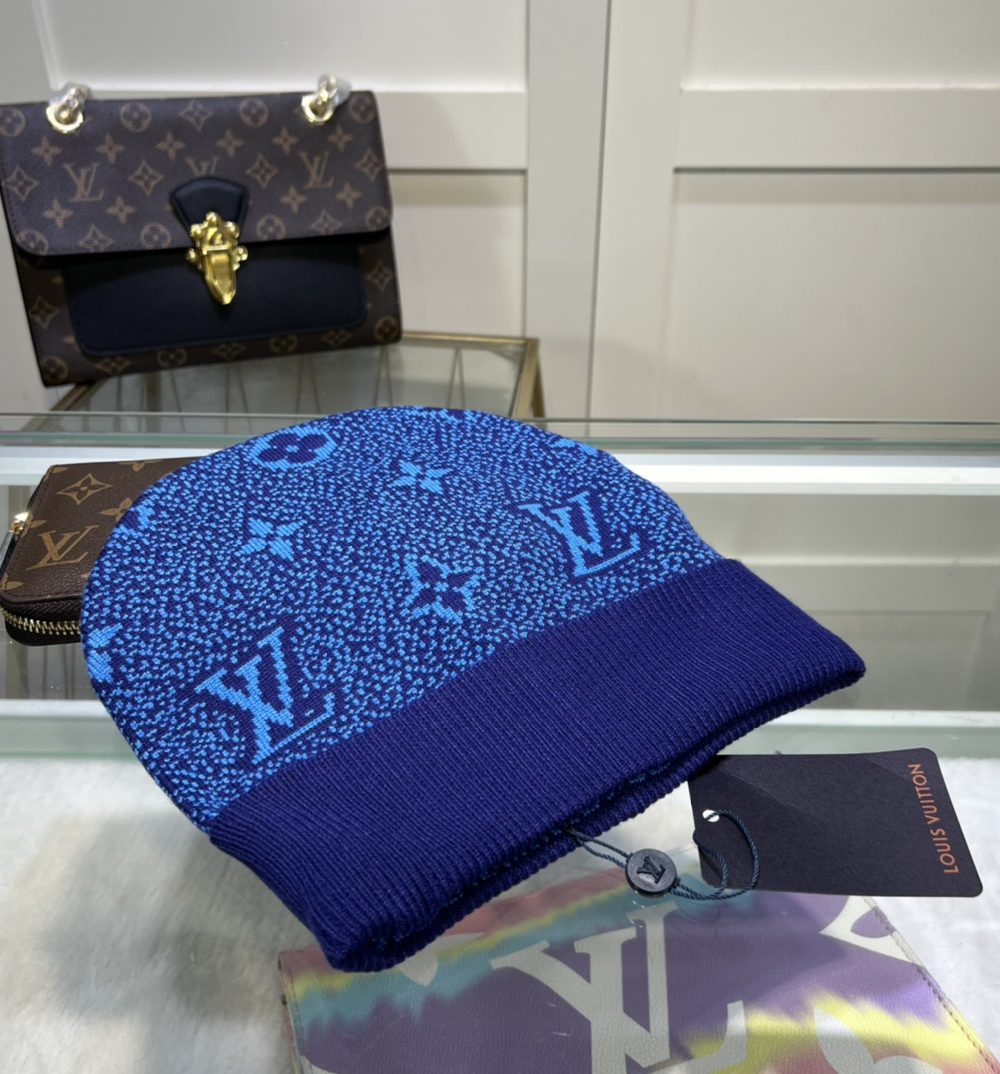 Louis Vuitton Beanie In Blue LV Headwear