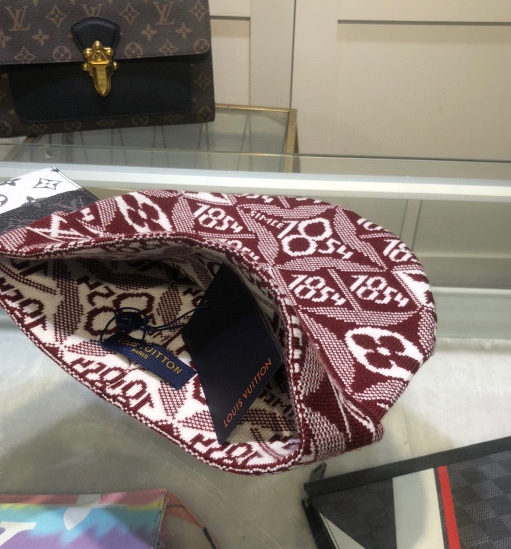 Louis Vuitton Beanie In Red LV Headwear