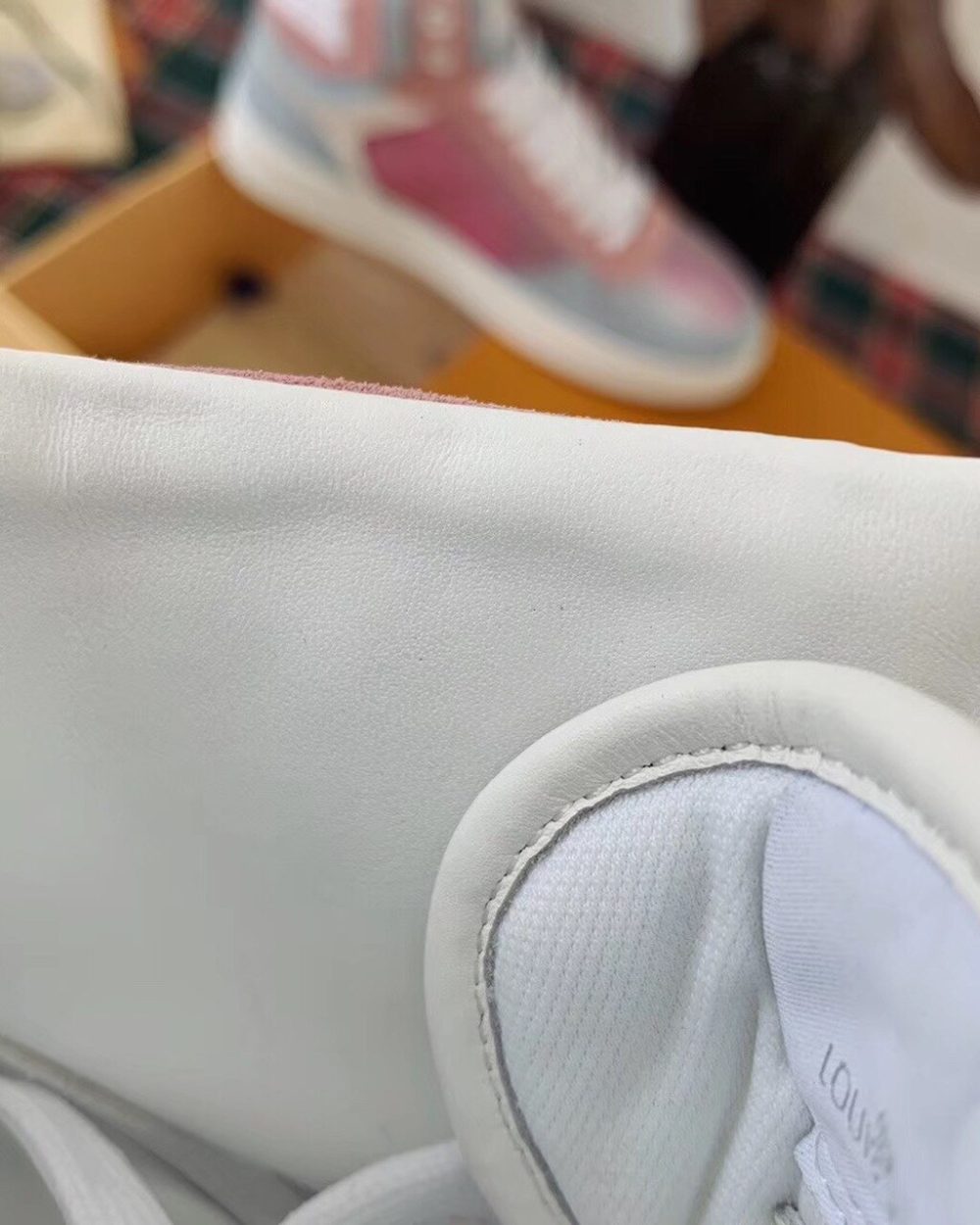 Louis Vuitton Boombox Sneaker Boot Calfskin Leather Spring/Summer Collection White/Blue/Pink