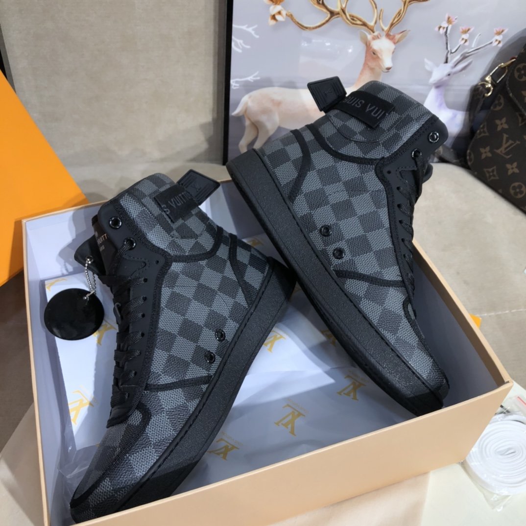 Louis Vuitton Boombox Sneaker Boot Patent Monogram Material Black For Women LV - Image 5