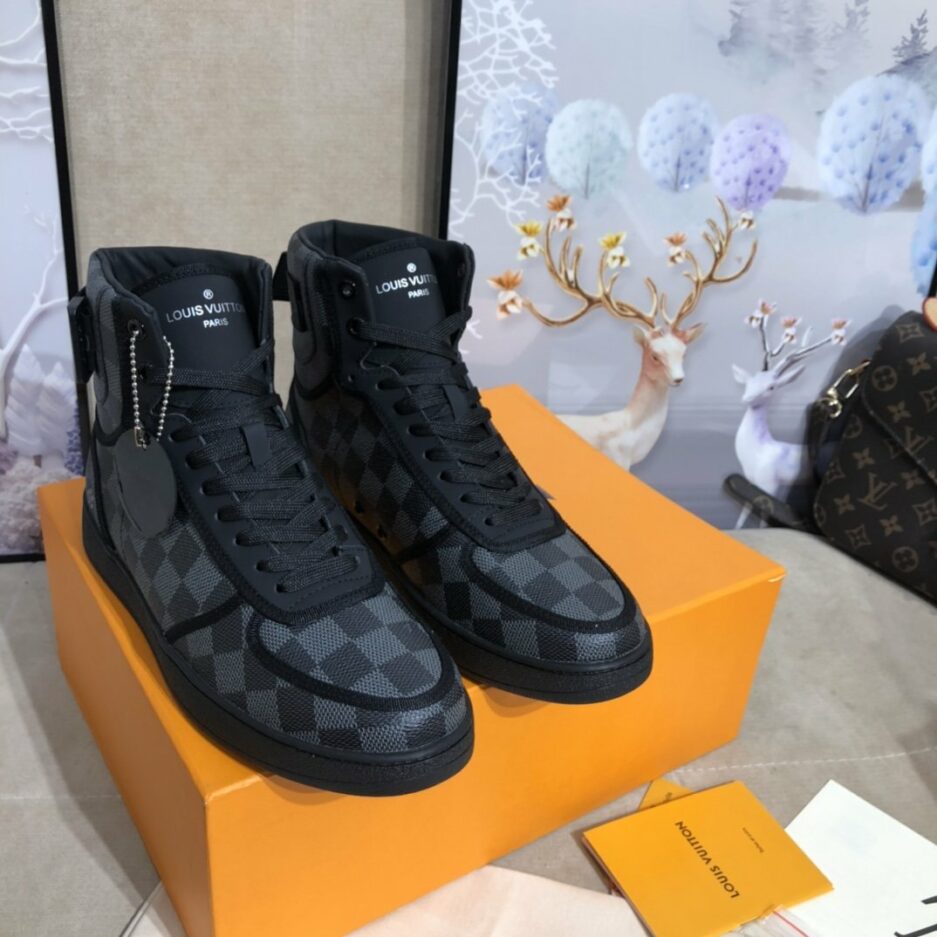 Louis Vuitton Boombox Sneaker Boot Patent Monogram Material Black For Women LV - Image 10