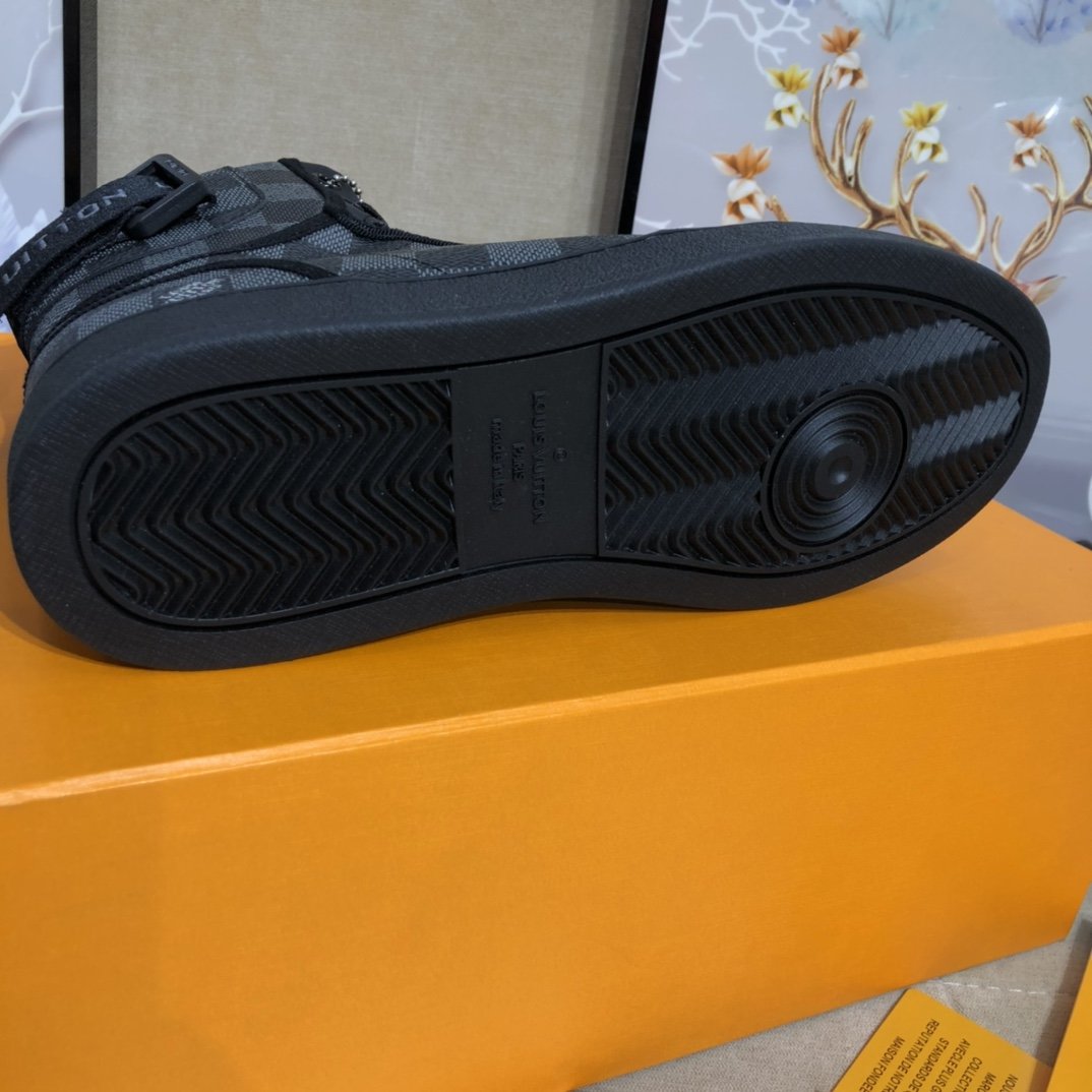 Louis Vuitton Boombox Sneaker Boot Patent Monogram Material Black For Women LV - Image 7