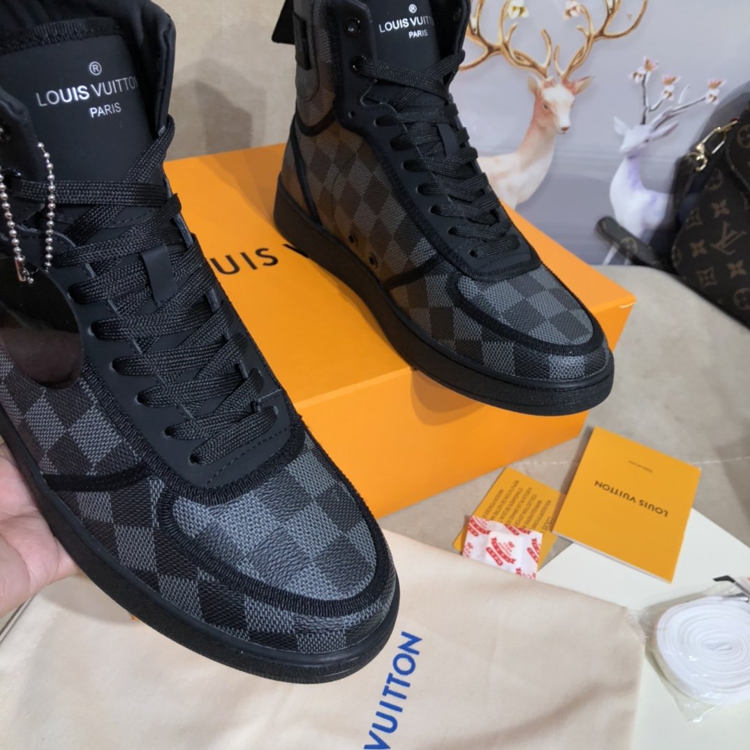 Louis Vuitton Boombox Sneaker Boot Patent Monogram Material Black For Women LV - Image 2