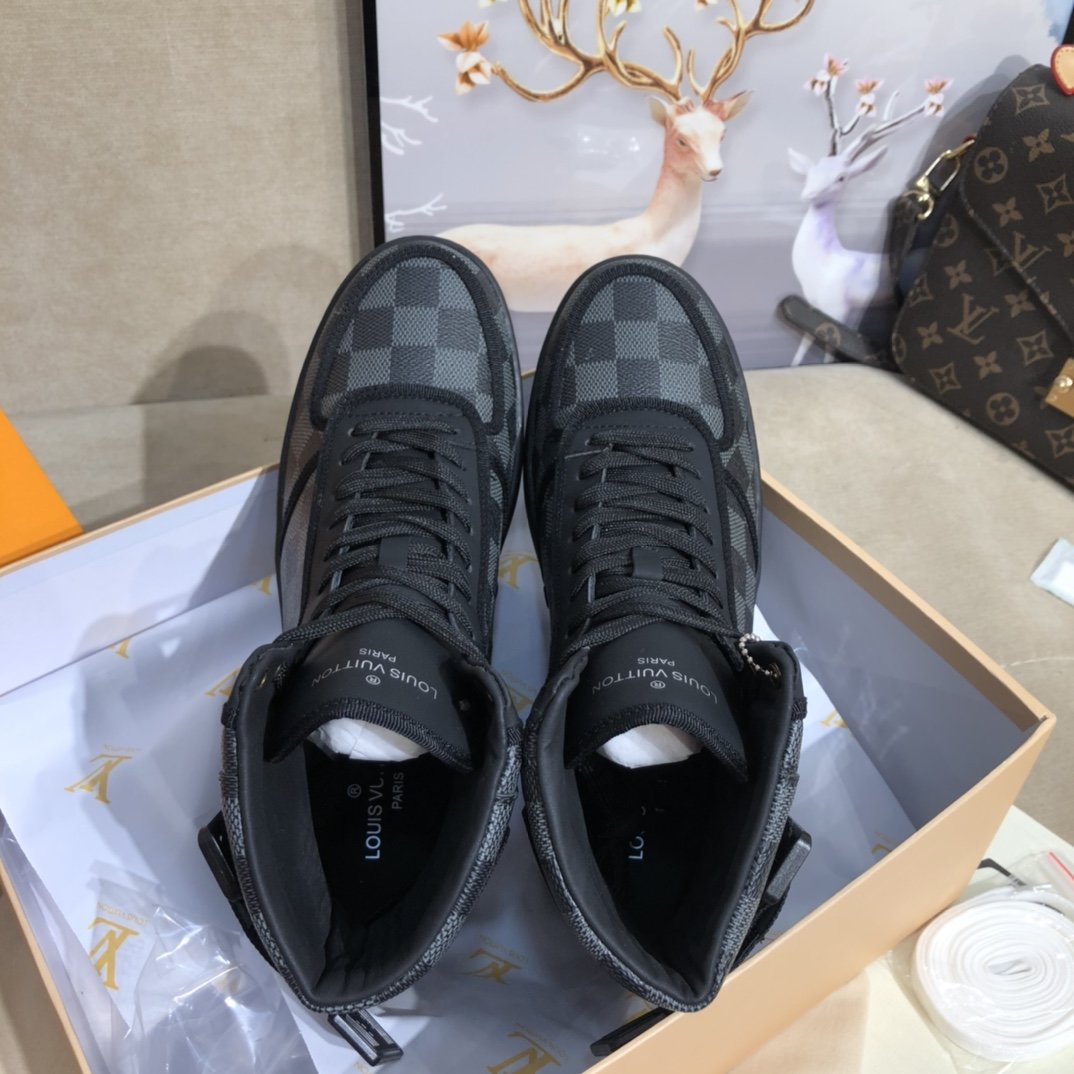 Louis Vuitton Boombox Sneaker Boot Patent Monogram Material Black For Women LV - Image 3