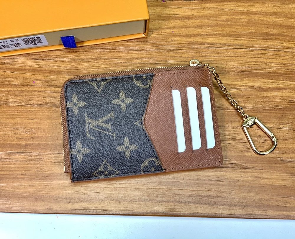 1:1 Replica Louis Vuitton Card Holder Recto Verso Combines Monogram Canvas Brown For Women, Women's Wallet 13cm LV