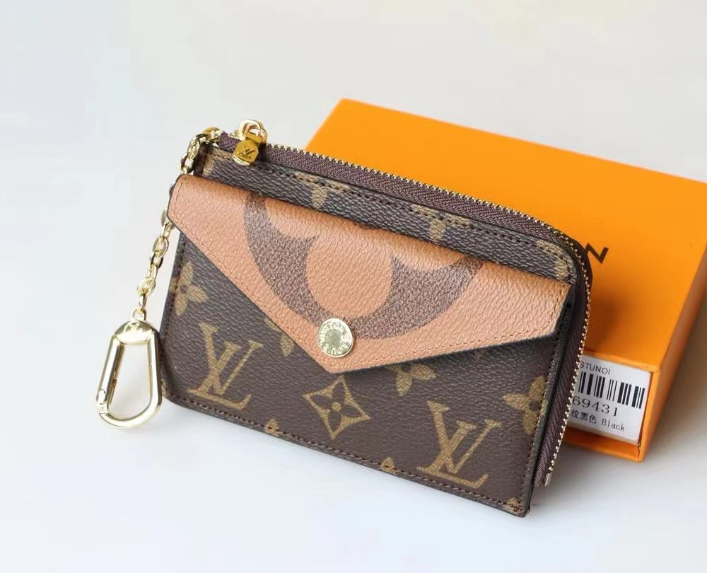1:1 Replica Louis Vuitton Card Holder Recto Verso Monogram and Monogram Reverse Canvas For Women, Women's Wallets 5.1in/13cm LV