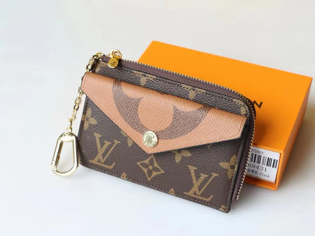 1:1 Replica Louis Vuitton Card Holder Recto Verso Monogram and Monogram Reverse Canvas For Women, Women's Wallets 5.1in/13cm LV
