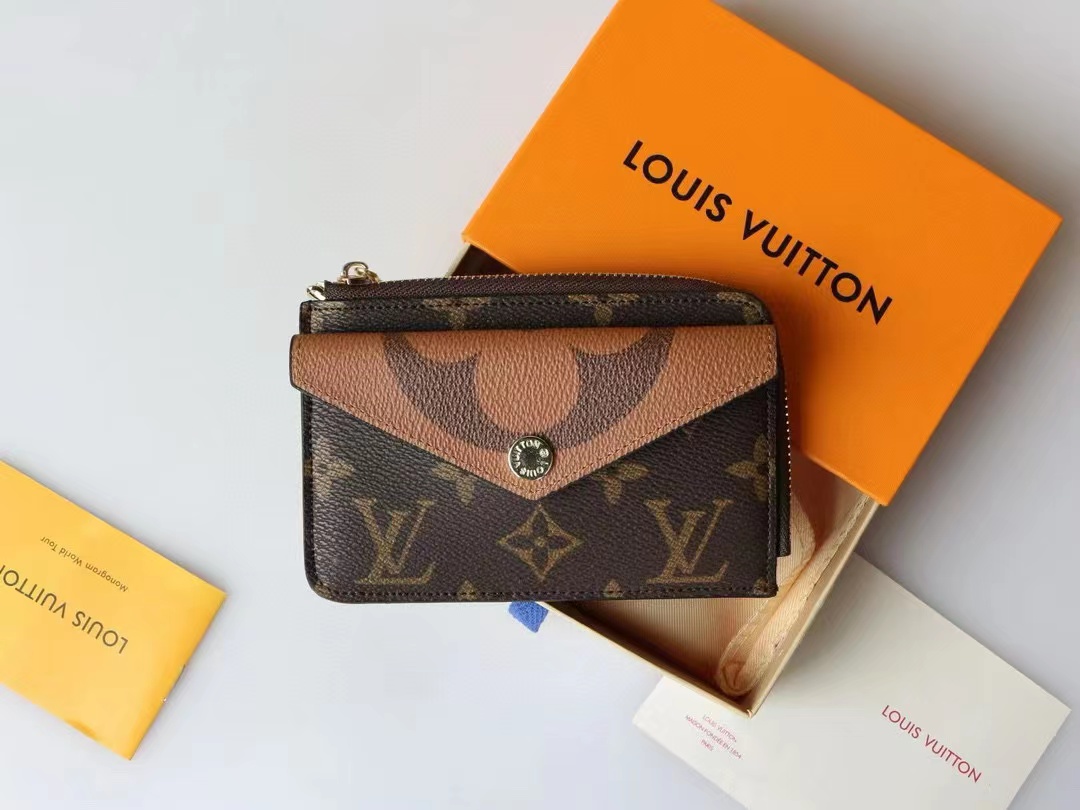 1:1 Replica Louis Vuitton Card Holder Recto Verso Monogram and Monogram Reverse Canvas For Women, Women's Wallets 5.1in/13cm LV - Image 3