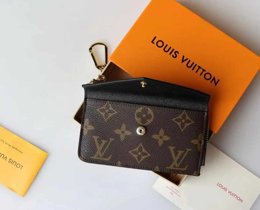 1:1 Replica Louis Vuitton Card Holder Recto Verso Monogram and Monogram Reverse Canvas For Women, Women's Wallets 5.1in/13cm LV