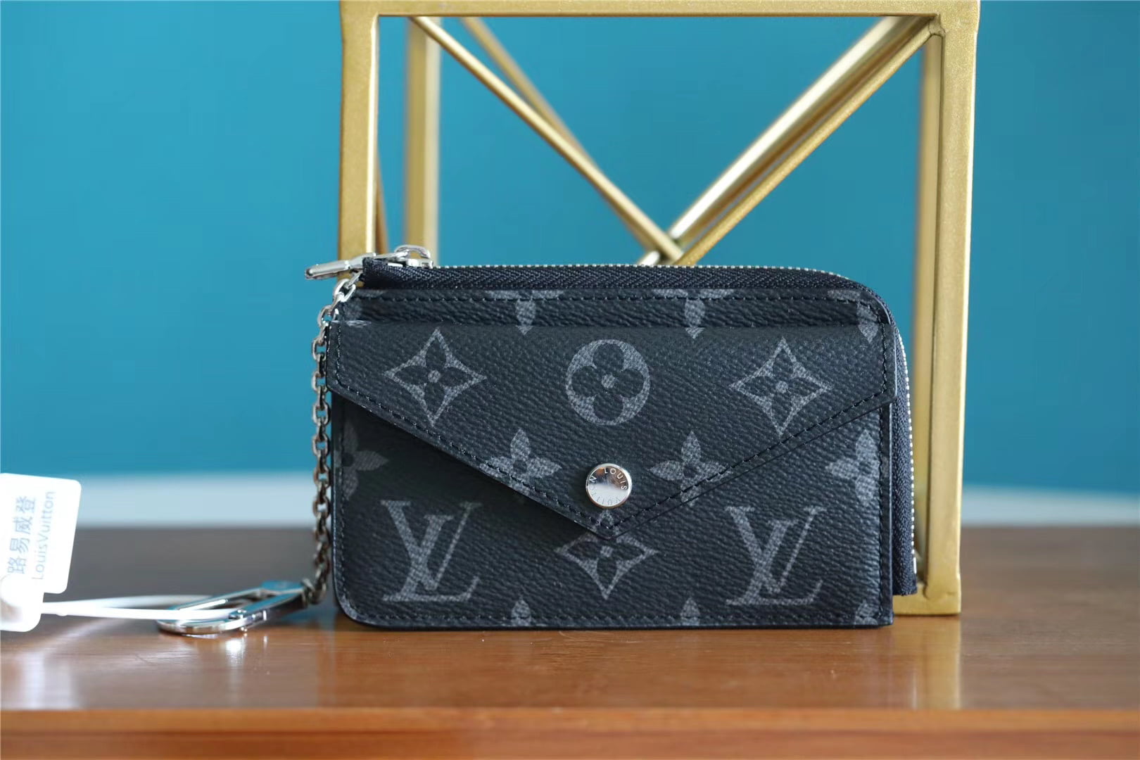 1:1 Replica Louis Vuitton Card Holder Recto Verso Monogram Eclipse For Women, Women's Wallets 5.1in/13cm LV