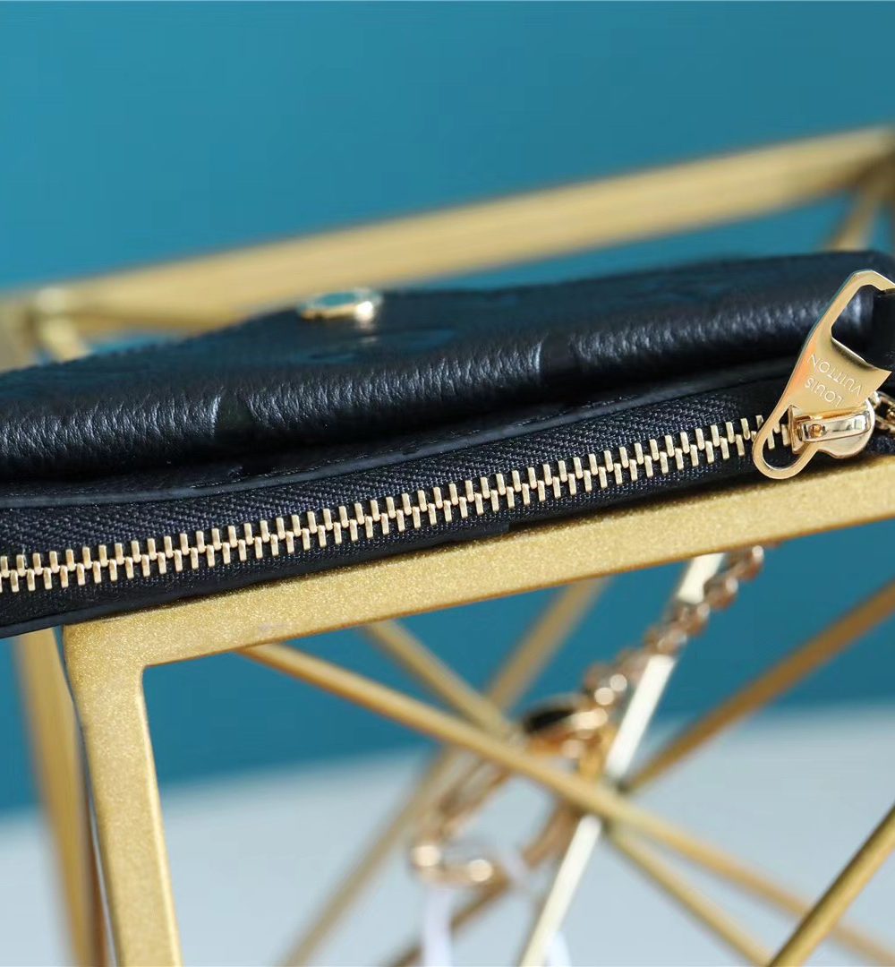 1:1 Replica Louis Vuitton Card Holder Recto Verso Monogram Empreinte Black For Women, Women's Wallets 5.1in/13cm LV M69421