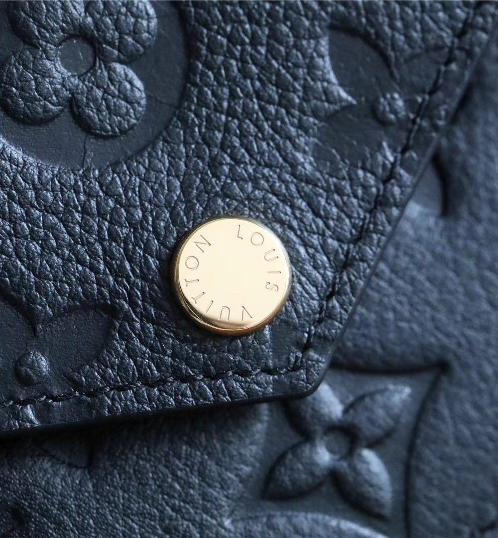 1:1 Replica Louis Vuitton Card Holder Recto Verso Monogram Empreinte Black For Women, Women's Wallets 5.1in/13cm LV M69421