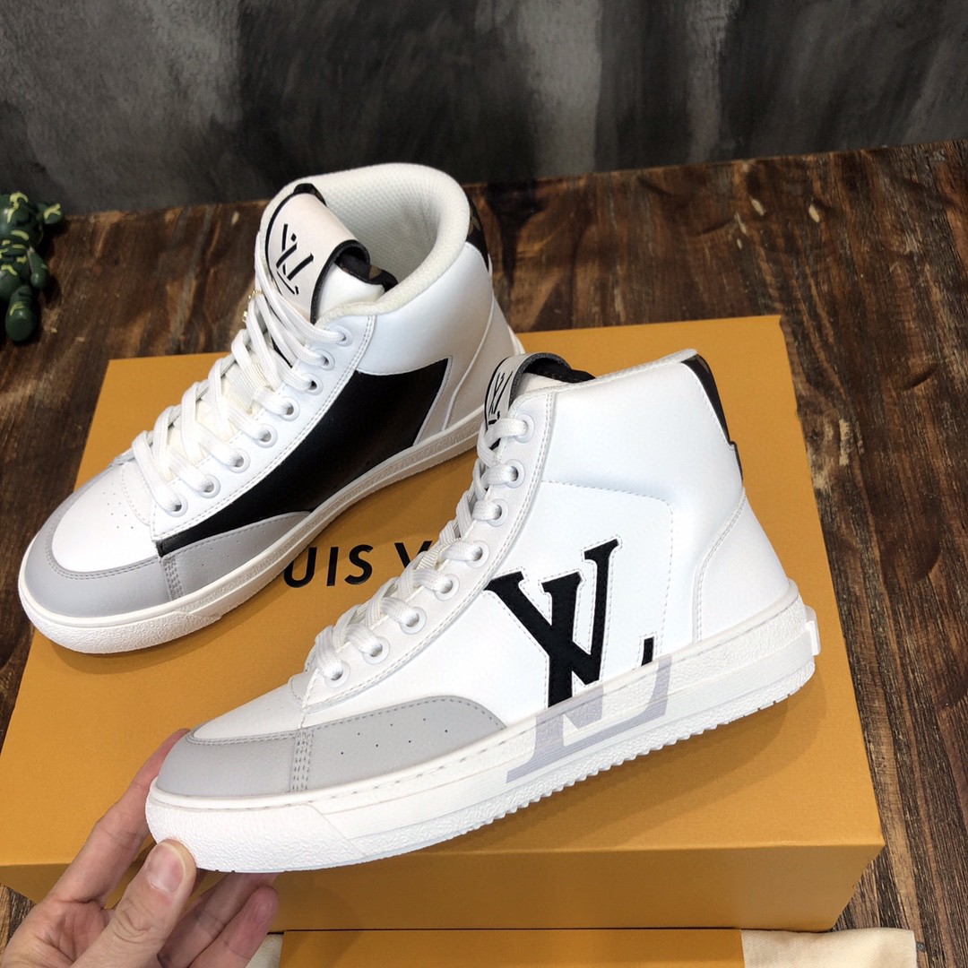 Louis Vuitton Charlie Sneaker Boot Mix Of Recycled And Bio Based Materials White For Women LV 1A9RYU - Image 8