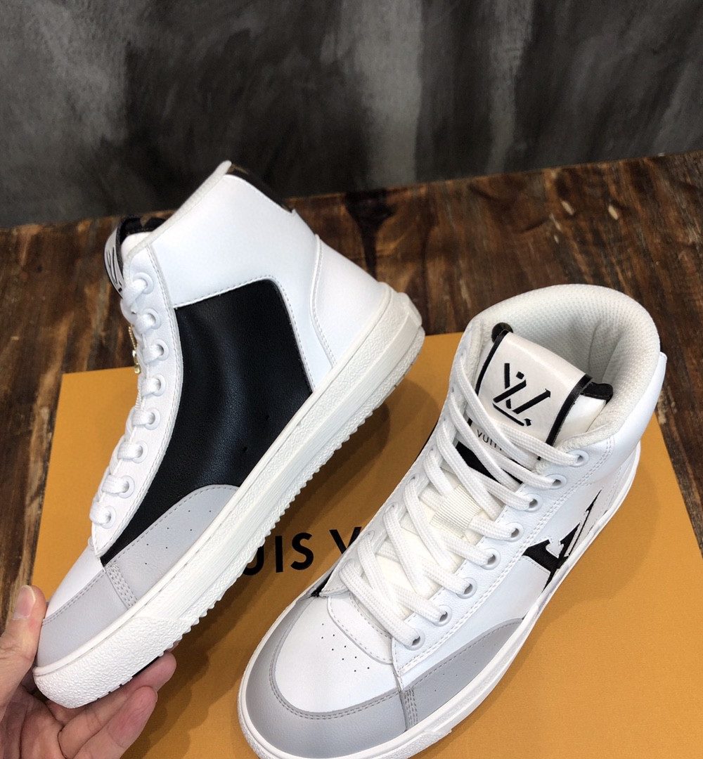 Louis Vuitton Charlie Sneaker Boot Mix Of Recycled And Bio Based Materials White For Women LV 1A9RYU