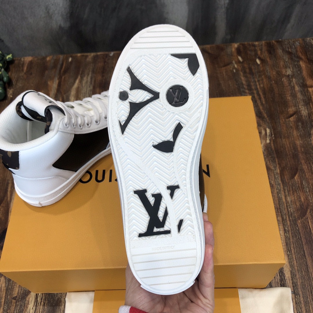 Louis Vuitton Charlie Sneaker Boot Mix Of Recycled And Bio Based Materials White For Women LV 1A9RYU - Image 4