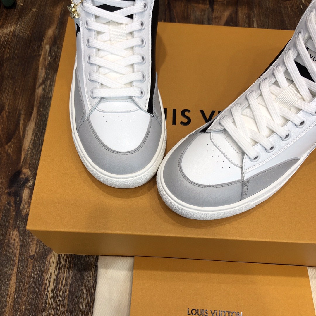 Louis Vuitton Charlie Sneaker Boot Mix Of Recycled And Bio Based Materials White For Women LV 1A9RYU - Image 6
