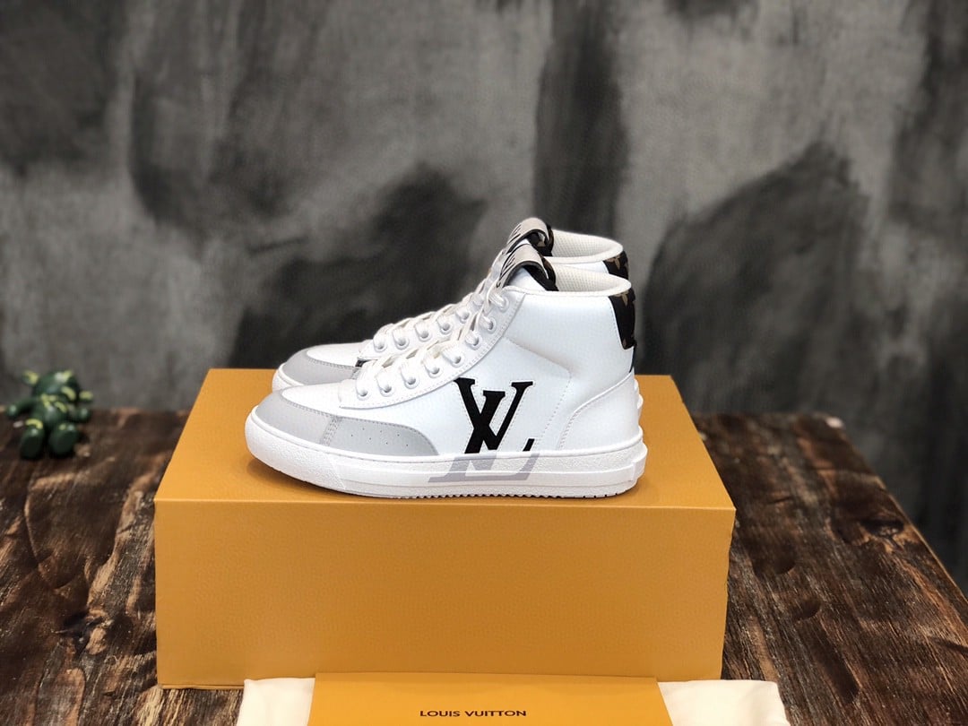 Louis Vuitton Charlie Sneaker Boot Mix Of Recycled And Bio Based Materials White For Women LV 1A9RYU