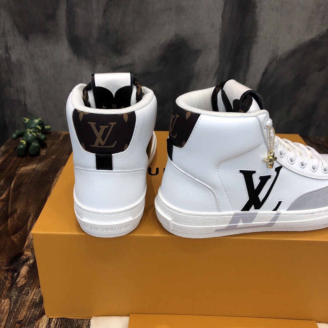 Louis Vuitton Charlie Sneaker Boot Mix Of Recycled And Bio Based Materials White For Women LV 1A9RYU - Image 3