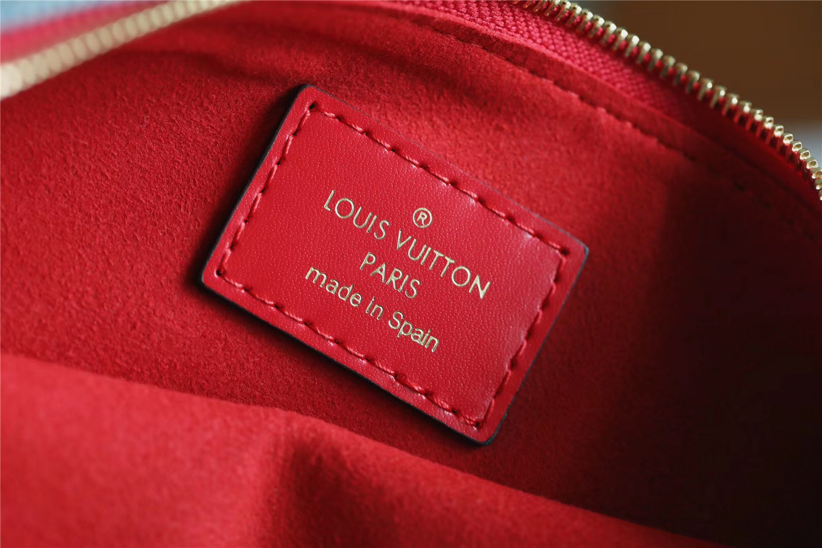 1:1 Replica Louis Vuitton City Pouch Monogram Denim Canvas Red For Women, Women's Wallets 9.1in/23cm LV M68761 - Image 5