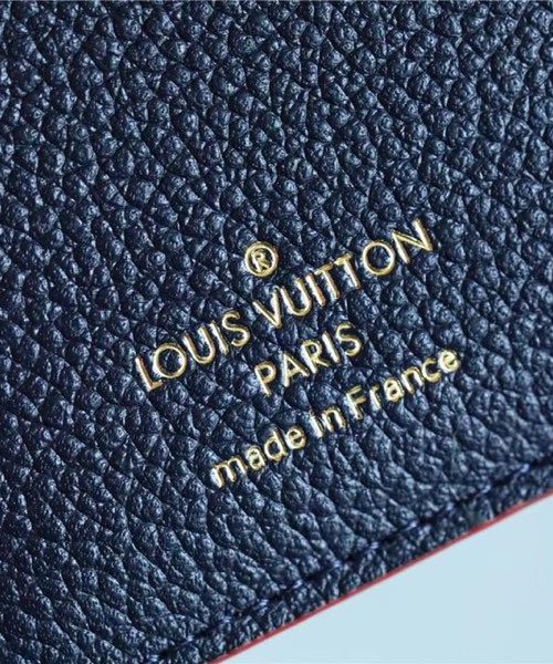 1:1 Replica Louis Vuitton Clea Wallet Monogram Empreinte Navy Blue For Women, Women's Wallets 1.3in/11cm LV
