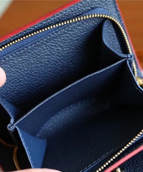1:1 Replica Louis Vuitton Clea Wallet Monogram Empreinte Navy Blue For Women, Women's Wallets 1.3in/11cm LV