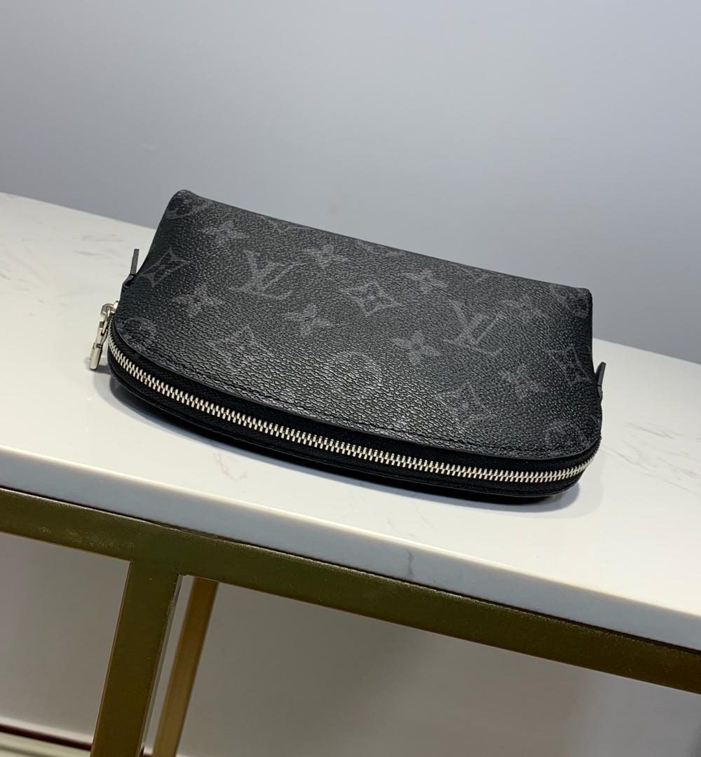 1:1 Replica Louis Vuitton Cosmetic Pouch PM Monogram Eclipse Canvas For Women, Women's Bags 7.5in/19cm LV