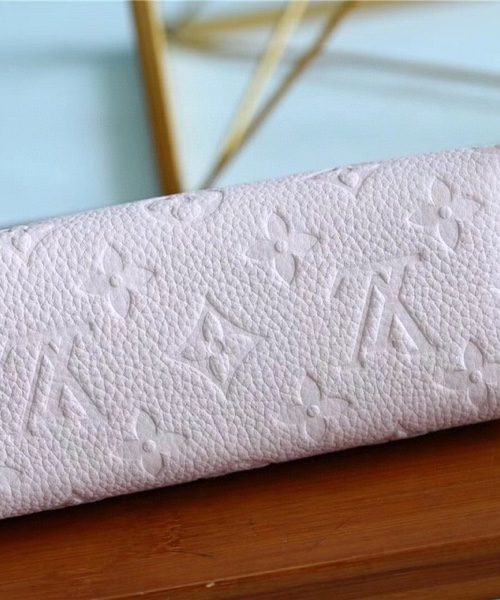 1:1 Replica Louis Vuitton Cosmetic Pouch PM Monogram Empreinte Light Pink For Women, Women's Wallets 7.5in/19cm LV