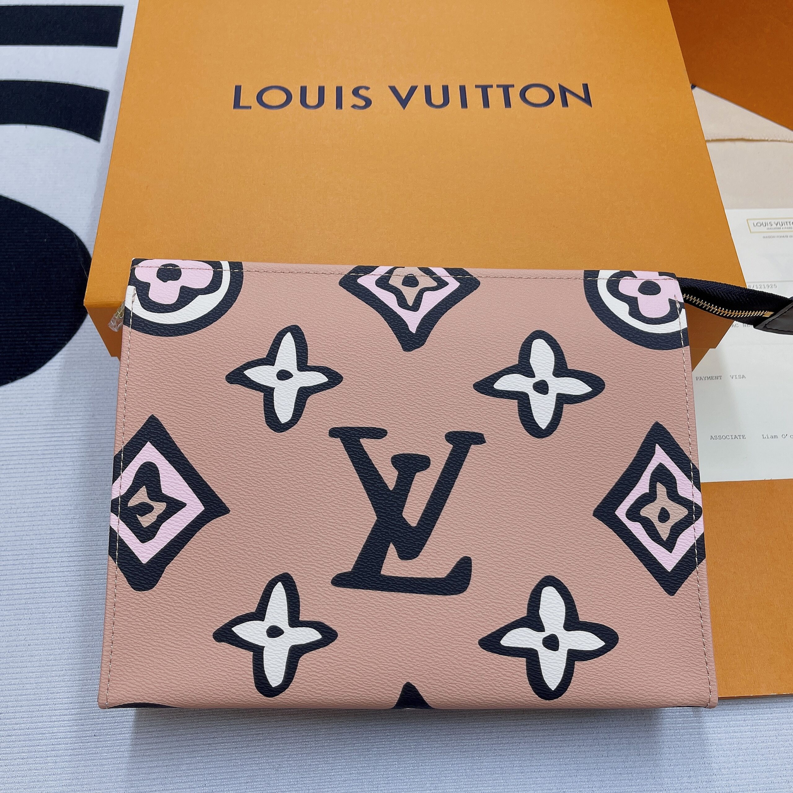 1:1 Replica Louis Vuitton Cosmetic Toiletry Pouch 26 Waxed Monogram Canvas Beige For Women, Women's Wallets 9.8in/25cm LV M80752 - Image 6