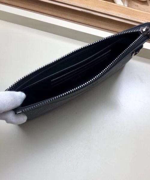 1:1 Replica Louis Vuitton Discovery Pochette Monogram Pacific Canvas Black For Women, Women's Wallet 8.3in/21cm LV M44323