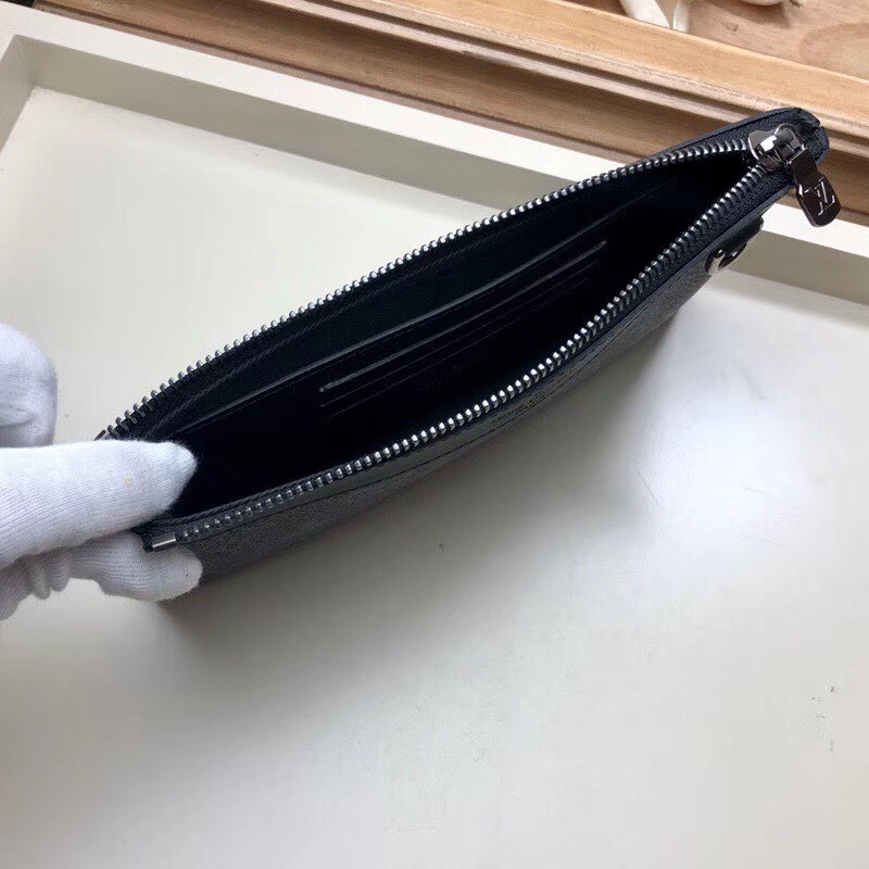 1:1 Replica Louis Vuitton Discovery Pochette Monogram Pacific Canvas Black For Women, Women's Wallet 8.3in/21cm LV M44323 - Image 5