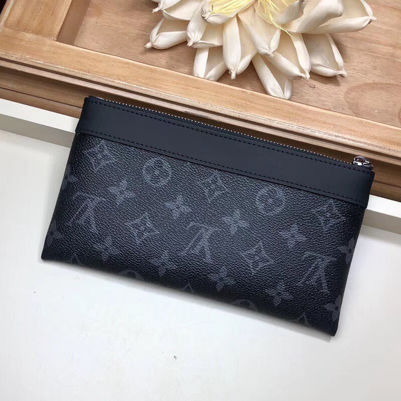 1:1 Replica Louis Vuitton Discovery Pochette Monogram Pacific Canvas Black For Women, Women's Wallet 8.3in/21cm LV M44323 - Image 2