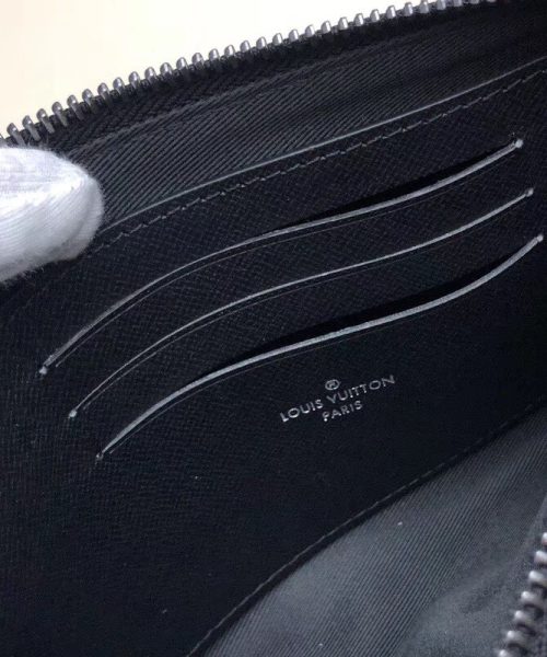 1:1 Replica Louis Vuitton Discovery Pochette Monogram Pacific Canvas Black For Women, Women's Wallet 8.3in/21cm LV M44323