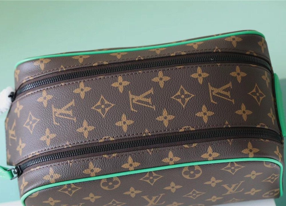 1:1 Replica Louis Vuitton Dopp Kit Poche Toilette Monogram Canvas By Virgil Abloh's Minty /Green For Women, Women's Wallets 11in/28cm LV M46253